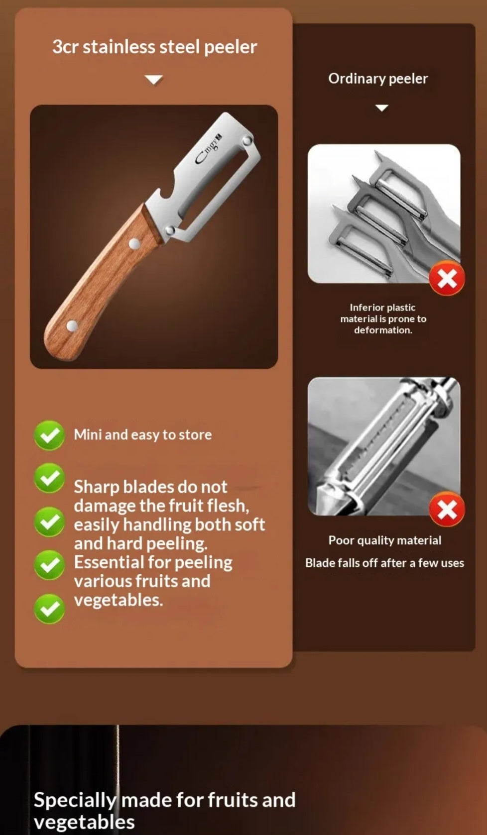 Snoovbo Fruits And Vegetable Peeler